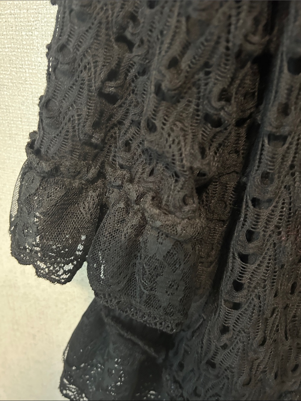 Pretty Angel Black Lace Crochet Button-Up Blouse - Picture 5 of 8